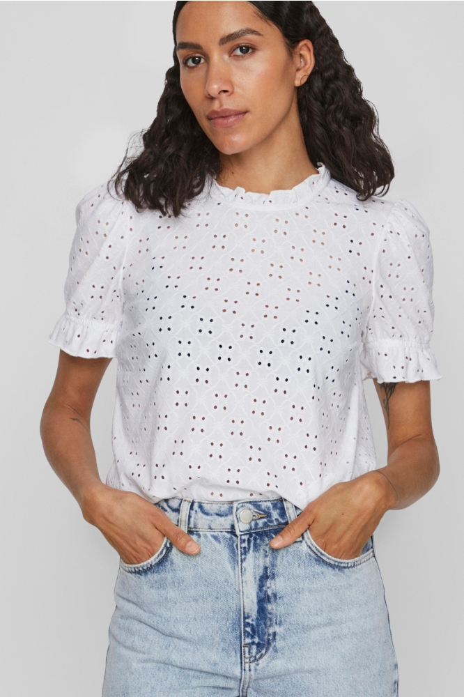VIKAWA S/S FLOUNCE TOP/SU - NOOS 14070251 Optical Snow
